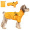 Hunde-Regenmantel für kleine und mittelgroße Hunde, wasserdichte Hunderegenjacke mit integriertem Geschirr für nasses Wetter, leicht zu tragen, reflektierend, Gelb, Größe L