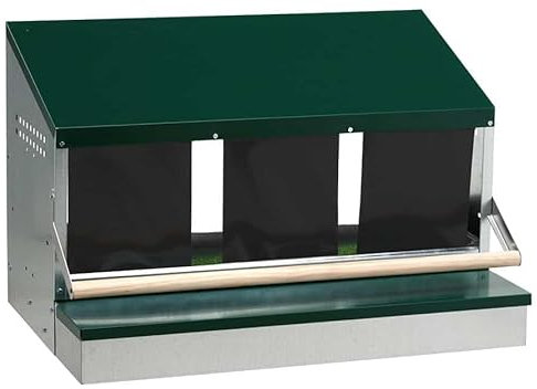 Agrarzone Legenest mit Sitzstange 75 cm - Hühnernest mit Abrollfunktion & Eierfach - robuste Legenester für Hühner - ideal für Wandmontage
