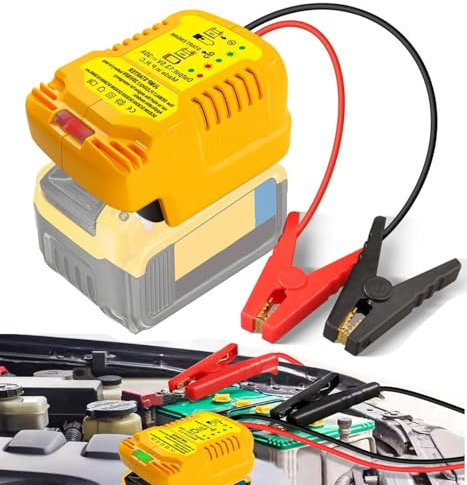 Auto Starthilfe Powerbank Adapter für Dewalt 20V Akku,Starthilfegeräte für Autobatterien,Jump Starter Auto,12V Tragbarer Batterie Booster Adapter,Auto Safe Batteriestarter(Batterie Nicht inbegriffen)