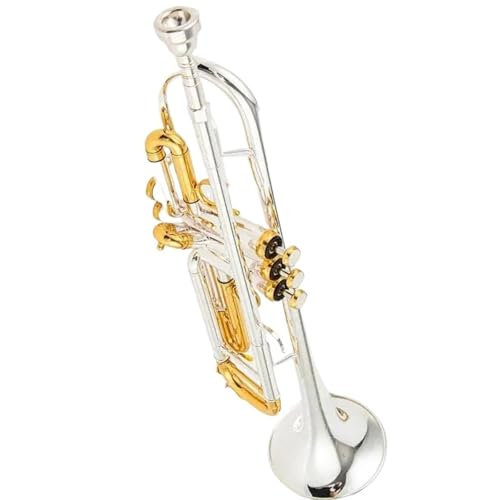 Trompeten Bb-Trompete Versilberte Trompete Kleines Musikinstrument Aus Messing Professionelle Standardstrompete Aus Edelstahl