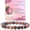 Bivei Rhodonit - Mitgefühl Perlenarmband für Frauen 8mm Semi Precious Natural Stone Stretch elastischen Schmuck Yoga Geschenke