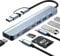 Hub USB C, 8 en 1 Hub USB 3.0 con puerto USB C, puertos USB 2.0 y USB 3.0, lector de tarjetas SD/TF, Puertos USB Multiples para PC, MacBook Air/Pro, iPad Pro, Chromebook, Huawei, Dell XPS, HP, Samsung