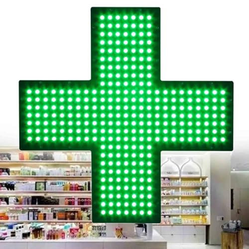 Geschäftsschild,Medical Cross“ für Klinik, Krankenhaus, Apotheke, Notfallversorgung, Erste Hilfe, mit 3 visuellen Modi, für den Innenbereich,48x48cm