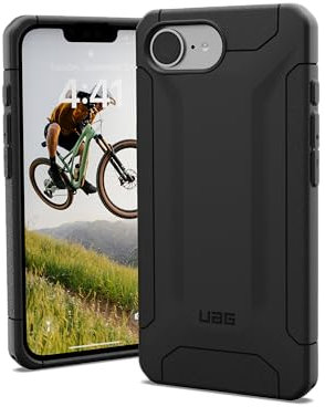 URBAN Armor Gear Scout Case kompatibel mit Apple iPhone 16E Hülle (Sturzfest nach Militärstandard, Display- / Kamera-Schutz durch erhöhten Rand) schwarz