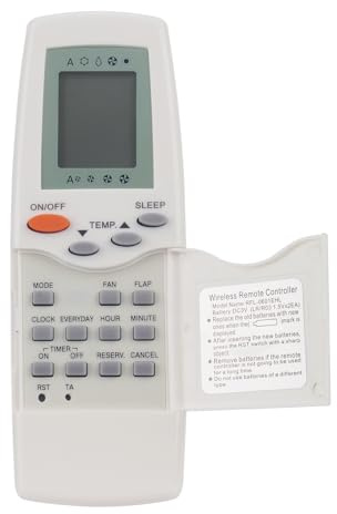 AULCMEET RFL-0601 Mando a Distancia de Repuesto Compatible con el acondicionador de Aire Acondicionado Carrier AC RFL-0301EH RFL-0601EH 42HQG009 42PHQ012 42PHQ014 42PHQ018 42HQG009 42HQG012