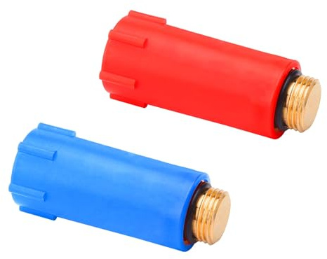 APOMOONS 2 Piece Construction Plug 1/2 Inch Plastic Plumbing Pipe (Red & Blue),Bouchon de Construction pour Tuyau de Plomberie 1/2 in pour Fermer les Tuyaux d'eau Pendant la Rénovation