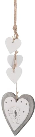 TPZORJX Ciondolo Decorativo a Forma di Cuore, in Legno, Decorazione per finestre, Idea Regalo, Decorazione per finestre, in Legno, Decorazione per finestre, Ornamenti Natalizi,cuori da appendere