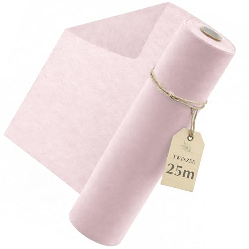 Twinzen Vlies Tischläufer 30 cm x 25 m Wiederverwendbar Altrosa | Weiche Oberfläche · Individuell zuschneidbar · Perfekt für festliche Anlässe · Vielseitig einsetzbar · Langlebiges Material