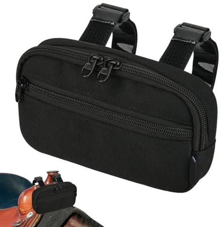 Generisch Horse Saddle Pouch Mobile Phone Holder for Smartphone Riding Saddle Bag Practical Storage for Water Bottle Mobile Phone Cards Keys Adjustable