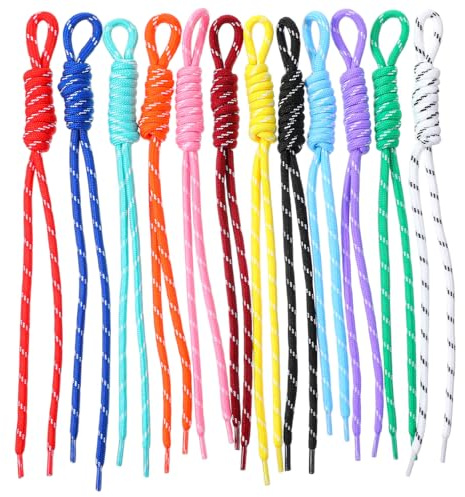Molain 12 Pcs Paracord Keychain Bag Charms, Paracord Rope Keychain Bag Charm Colorful Braided Rope Keychains Handmade Ropes Key Chain for Purse Backpack Handbag Decoration Accessories