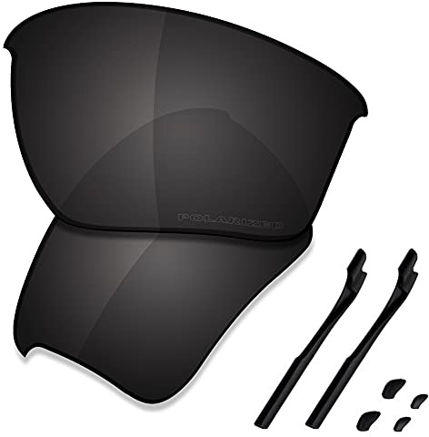 Saucer Premium-Ersatzgläser und Gummi-Kits für Oakley Half Jacket 2.0 XL OO9154 Sunglasses High Defense - Carbon Black Polarisiert
