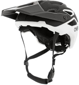O'NEAL | Mountainbike-Helm | Enduro Trail Downhill | Schweißabsorbierendes Innenfutter, Schale aus robustem ABS | Helmet Pike Solid | Erwachsene | Schwarz Weiß | Größe L/XL