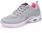 DANNTO Damen Laufschuhe Air Atmungsaktiv Turnschuhe Schnürer Leichte Stoßfest Mode Sportschuhe Outdoor Athletisch Sneaker für Gym Walking Jogging Laufen Basketball Frühling Sommer(Grau,37)