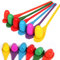 YMer0 Wooden Egg and Spoon Race Game Indoor or Outdoor Balance Game Party Games Egg Spoon Race Game (12pcs, Model 1)