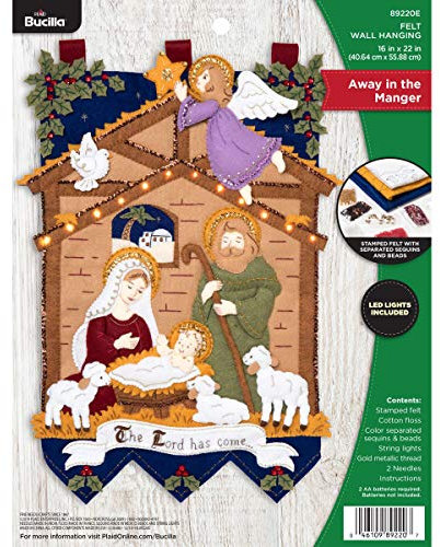 PLAID ENTERPRISES 56120 Filzwandhänger-Set für die Wandmontage, Weg in der Krippe, Einheitsgröße