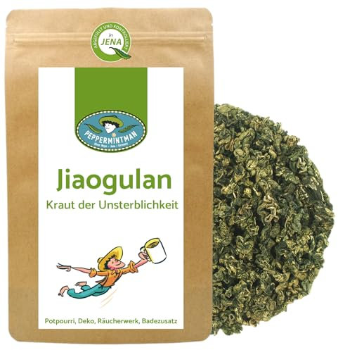 Jiaogulan 500g – Kraut der Unsterblichkeit I Ohne Stängel, ganze, gerollte Blätter