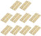 Semetall Lot de 10 charnières de porte dorées en laiton massif 50 mm x 30 mm, Quincaillerie de Placards