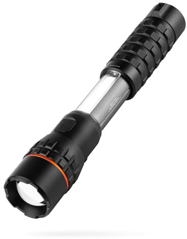 NEBO SLYDE King 1K Taschenlampe | 1000 Lumen, 60 Stunden Laufzeit, wiederaufladbares COB-Arbeitsleuchte & LED-Taschenlampe, Magnetfuß, wasserdicht, ideal für Camping & Jagd, inklusive USB-C-Ladekabel
