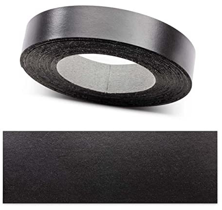 ben+camilla.com Kantenumleimer zum Aufbügeln | Schwarz 20 mm x 5 m Rolle (matt glatt) | Premium Qualität für professionelle Ergebnisse | Kantenschutz