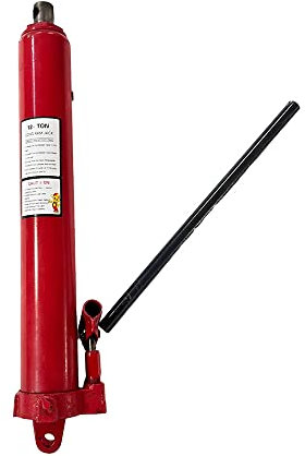 PreAsion Heavy Duty 12 Ton Stroke Hydraulic Long Ram Jack Ram Jack Engine Lift Crane with Handle