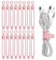 Nearockle 16 Stück Silikon Kabelbinder Wiederverschließbar für Handy Ladegerät, Kabel Organizer，wiederverwendbare kabelbinder für Kabelmanagement und Organisieren (Rosa)