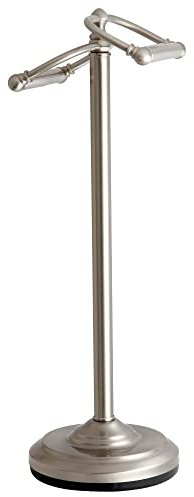 Kingston Brass CC2208 Vintage Freestanding Double Roll Toilet Paper Holder, Brushed Nickel