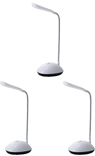Uonlytech 3stücke Faltbare Schreibtischlampe Tragbare Augenschonende Nachtlampe Für Unterwegs Für Schlafzimmer Und Büro Ohne Batterie Weiße Farbe