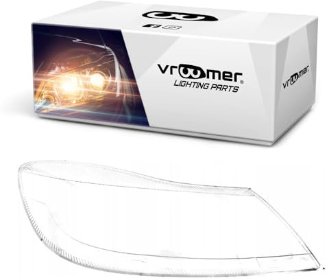 VROOMER Scheinwerferglas kompatibel mit Skoda Octavia II 1Z Facelift 2009-2013 Lichtscheibe Scheinwerfergläser Frontscheinwerfer Streuscheibe rechts