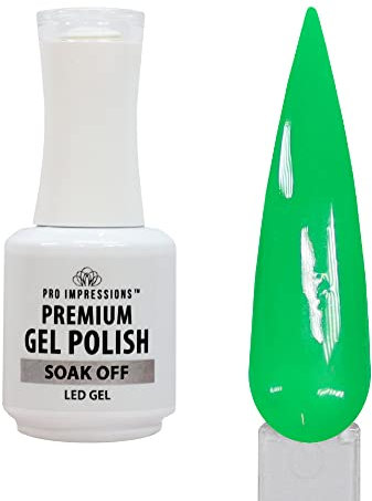 Pro Impressions - Premium Gel Polish - Envy (Neon Green, Glow in the Dark, Nail Art, UV/LED)