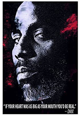 MOIT Rapper DMX 5 Leinwand-Poster, Schlafzimmerdekoration, Sport-Landschaft, Büro, Raumdekoration, Geschenk, ohne Rahmen, 40 x 60 cm