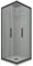 Paroi de douche d'angle coulissante 70x70 CM PVC Anthracite H 200 Verre Transparent mod. Kolors