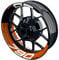 One-Wheel, 790 Racing, Felgenaufkleber Premium, Passend Für KTM 790 Duke, Motiv: Halb Halb V2, Wheelsticker Motorrad, Felgenrandaufkleber GP, Orange