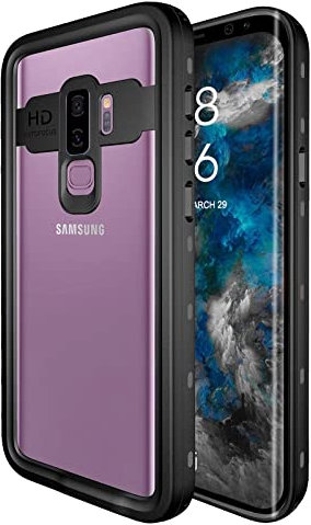 IMEIKONST Custodia Impermeabile Samsung Galaxy S9 Plus, IP68 Waterproof Cover con Proteggi Schermo Sottile Antiurto Antineve Antipolvere Subacquea 360 Full Protezione per Samsung S9 Plus. Nero FS