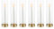 NUPTIO Glaszylinder Kerzen Kerzenständer Glas: 6 Stücke Metall Kerzenhalter Stabkerzen Gold 30cm Groß Bodenlosen Zylinder Kerzen Windlicht Hochzeit Party Tisch Tafel Tafelaufsatz Esszimmer Deko
