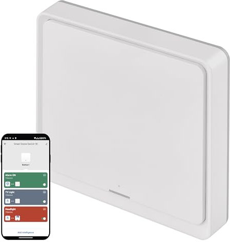EMOS GoSmart - Smart Home Portabler Szenenschalter mit LED-Anzeige & App - ZigBee - batteriebetrieben - 1 Taste, 3 Szenen - steuert unbegrenzt viele Smart Geräte oder Leuchten - weiß