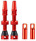 HZJD 2 Stück Presta Tubeless Ventile, Rot, Tubeless Vorbau(44 mm)