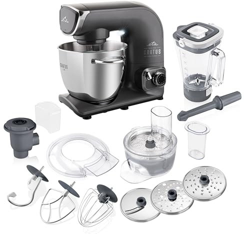 ETA Gratus EVO Origin Küchenmaschine I Vollmetall I 5.5 Liter Schüssel I 1500 Watt I Knetmaschine I Rührmaschine I Zubehör Paket inkl. Fleischwolf