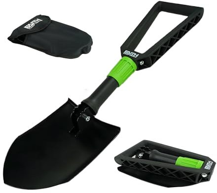 Faith Camping Pelle - Pelle de Pionnier - Pelle Pliante - Pelle de Survie - Pliable - Métal - Cadeau pour Hommes