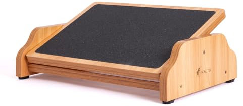 Repose-pieds en bois StrongTek sous le bureau avec surface antidérapante, tabouret à bascule pour bureau à domicile, tabouret à bascule à angle d'inclinaison de 30 degrés