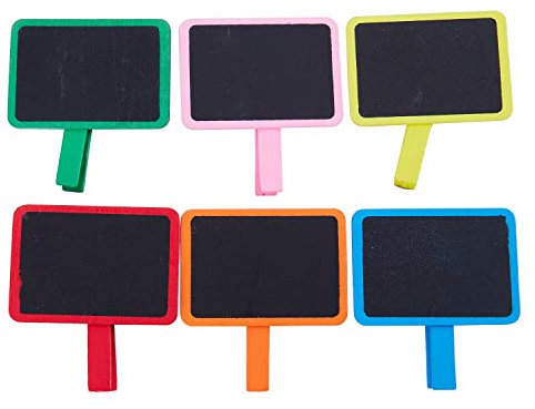 12 StüCk Tafel Clips Message Board Zeichen Tafel für Hochzeit Geburtstag Tischdekoration