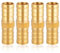 Raccord de tuyau 14mm laiton,4PCS Raccord de tuyau en laiton 14mm(9/16),Raccord droit à barbes Raccord de tuyau en laiton Raccord de douille Raccord fileté Raccords en laiton