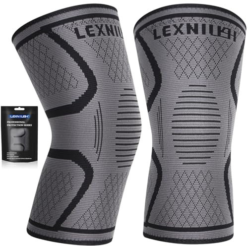 Ginocchiera Ortopedica per Uomo/Donne, 2 Pezzi tutore ginocchio per Artrosi, Menisco Lesionato, Lesioni dei Legamenti, Fascia Ginocchiere Sportiva, Palestra, Supporto per Ginocchio(L)