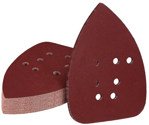 BOLTHO 20 Pieces Mouse Detail Sander Sandpaper Palm Sanding Sheets Hook and Loop Assorted 60/80/100/120 Grits Detail Sander Paper Mouse Sanding Pads