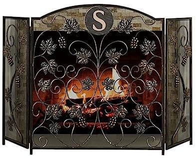 Schermi decorativi Griglia per caminetto Parascintille per soggiorno Copertura per caminetto in rete metallica Divisorio antincendio pieghevole a tre pannelli Parascintille per caminetto Parascintil