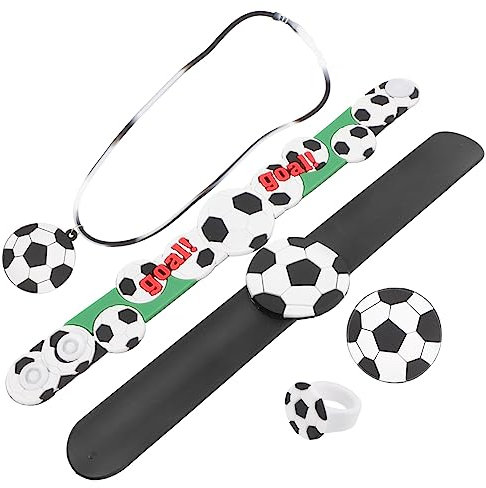 SAFIGLE 1 Satz Fußball-party- Lustige Fußball-halskette Kinderfußballring Ring Für Die Party Fußball Für Kinder Kreative Fußball-halskette Kinder Ohrfeige Lustige Brosche Pvc