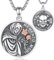 EUDORA Harmony Ball Sterling Silber 925 Totenkopf Memento Mori Kette für Damen Herren, Heiliger Tod Anhänger Schädel Rosen Halskette Vintage Amulett Schmuck, Geschenk für Herren Frauen, 22+2inch