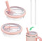 2 Pièces Stanley Cup Couvercle Étanche, Remplacement de Couvercle pour Gobelet Stanley 40 oz, Couvercle Sécurisé avec Paille Compatible avec Les Bols Stanley, Rose