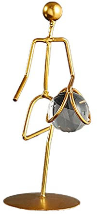 Zgehnao Sportler Kristallkugel Figur Haushalt Metall Männer Statue Zubehör Für Zuhause Schule Klassenzimmer Dekoration