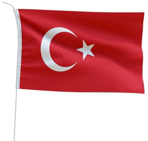 Marineo Gastlandflagge Bootsfahne Gastflagge Fahne Flagge für Boot oder Motorrad - 20 x 30cm, Türkei