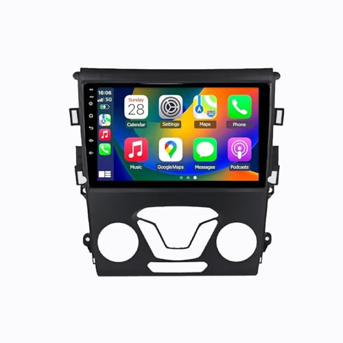 Android 13 2 DIN Pantalla Táctil Radio 9 Coche Pantalla para Ford Mondeo 5 Fusion 2012 2013 2014 con Enlace Espejo/Navegación GPS/Radio FM/BT/Mandos Volante/Reproductor Multimedia(8G+256G)